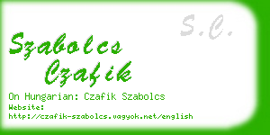 szabolcs czafik business card